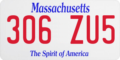 MA license plate 306ZU5
