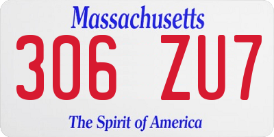 MA license plate 306ZU7