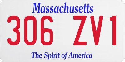 MA license plate 306ZV1