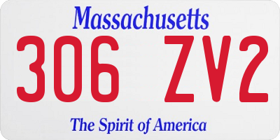 MA license plate 306ZV2