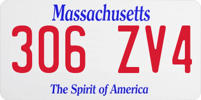MA license plate 306ZV4