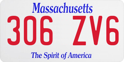 MA license plate 306ZV6