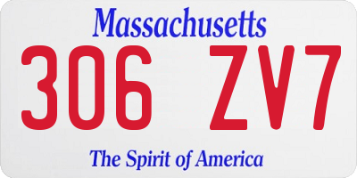 MA license plate 306ZV7