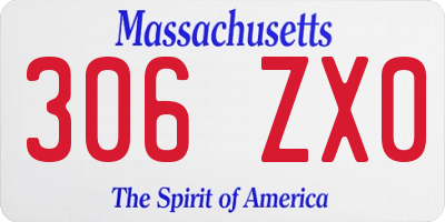 MA license plate 306ZX0