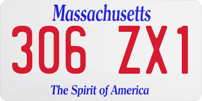 MA license plate 306ZX1