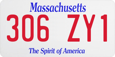 MA license plate 306ZY1