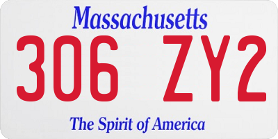 MA license plate 306ZY2