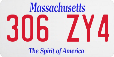 MA license plate 306ZY4