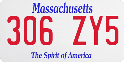 MA license plate 306ZY5