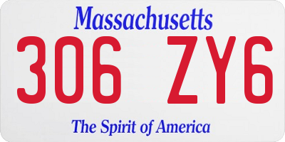 MA license plate 306ZY6