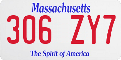 MA license plate 306ZY7