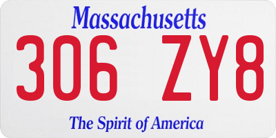 MA license plate 306ZY8