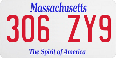 MA license plate 306ZY9