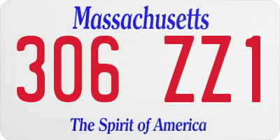 MA license plate 306ZZ1