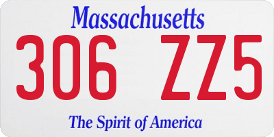 MA license plate 306ZZ5
