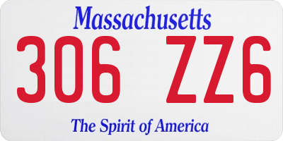 MA license plate 306ZZ6