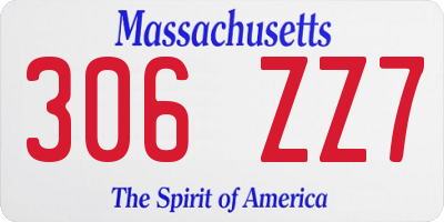 MA license plate 306ZZ7
