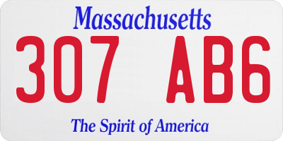 MA license plate 307AB6