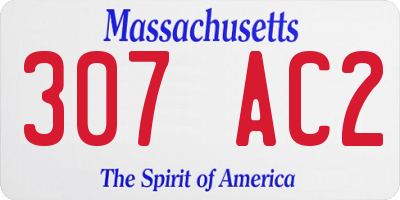 MA license plate 307AC2