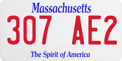 MA license plate 307AE2