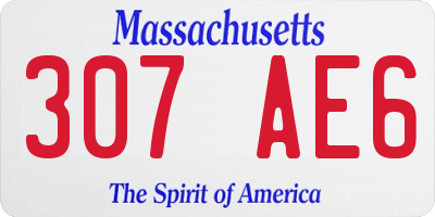 MA license plate 307AE6