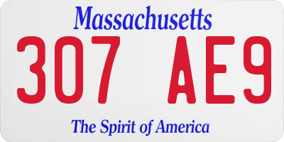 MA license plate 307AE9