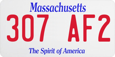MA license plate 307AF2