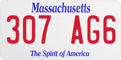 MA license plate 307AG6