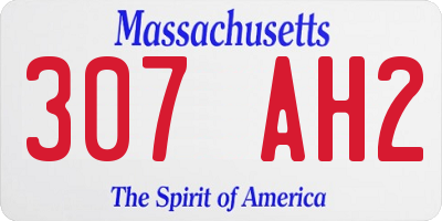 MA license plate 307AH2