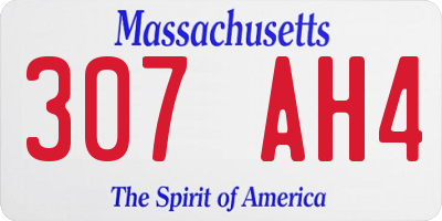 MA license plate 307AH4