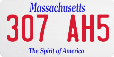 MA license plate 307AH5