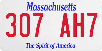 MA license plate 307AH7