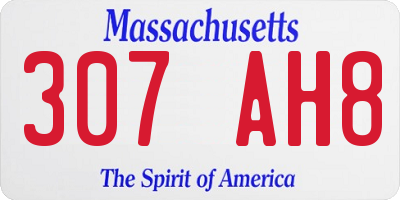 MA license plate 307AH8