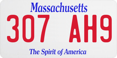 MA license plate 307AH9