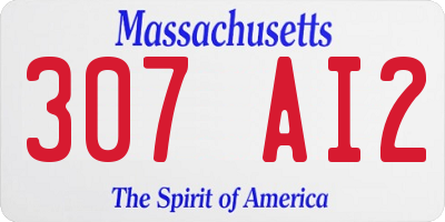 MA license plate 307AI2