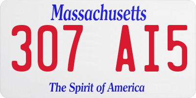 MA license plate 307AI5