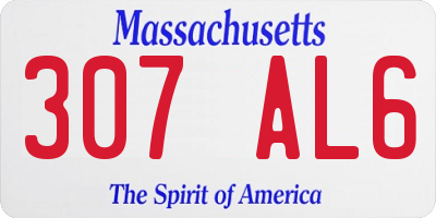 MA license plate 307AL6