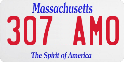 MA license plate 307AM0
