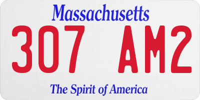 MA license plate 307AM2