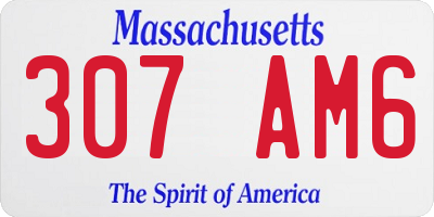 MA license plate 307AM6