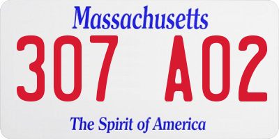 MA license plate 307AO2