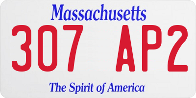 MA license plate 307AP2