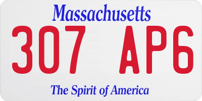 MA license plate 307AP6