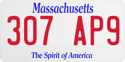 MA license plate 307AP9