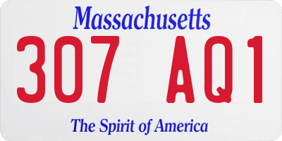 MA license plate 307AQ1