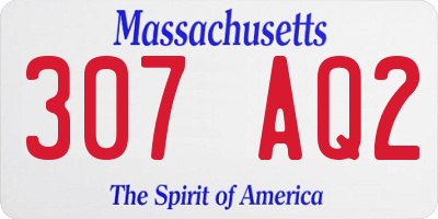MA license plate 307AQ2