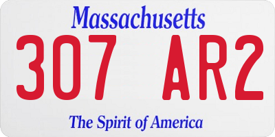 MA license plate 307AR2
