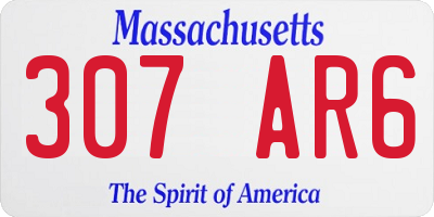 MA license plate 307AR6