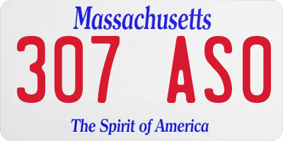 MA license plate 307AS0