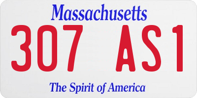 MA license plate 307AS1
